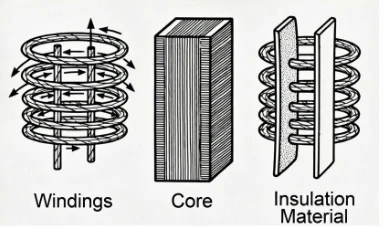 main parts of single phase transformer main parts of single phase transformer